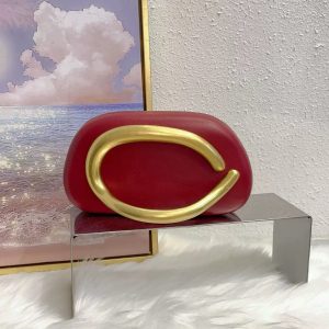Round Box Hand-Held clutch Bag